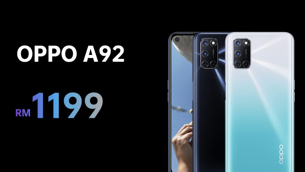 OPPO A92 now available at RM1199