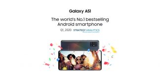 Samsung Galaxy A51 tops the selling chart during Q1 2020