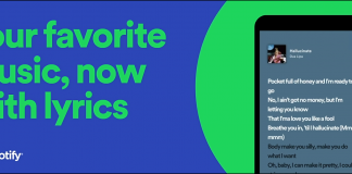 Spotify now featuring Lyrics