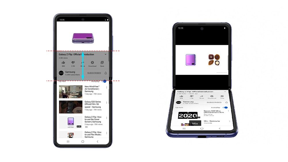 The Galaxy Z Flip gets optimization for Youtube