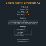 ASUS ZenBook 14 UX425 Unigine Heaven benchmark score