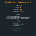 ASUS ZenBook 14 UX425 Unigine Valley benchmark score