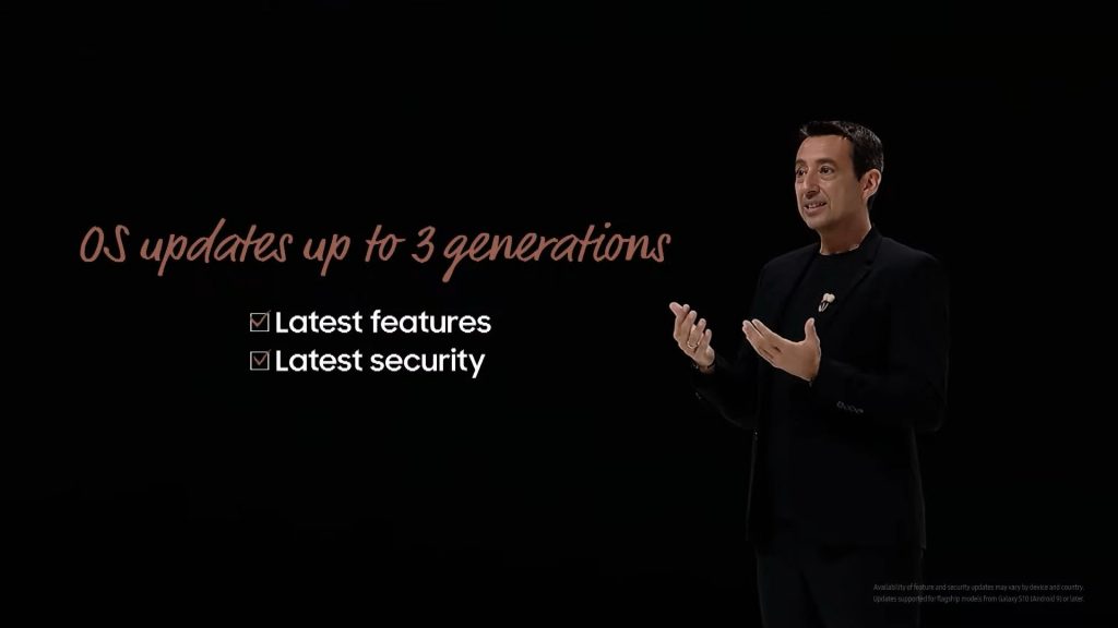 Samsung 3 generations of updates