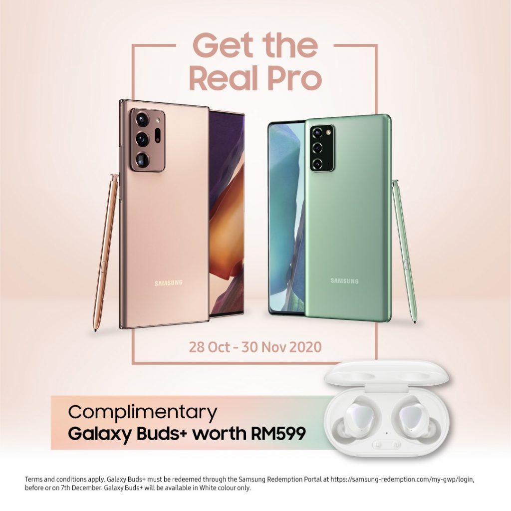 Galaxy Note20 Series Free Galaxy Buds +