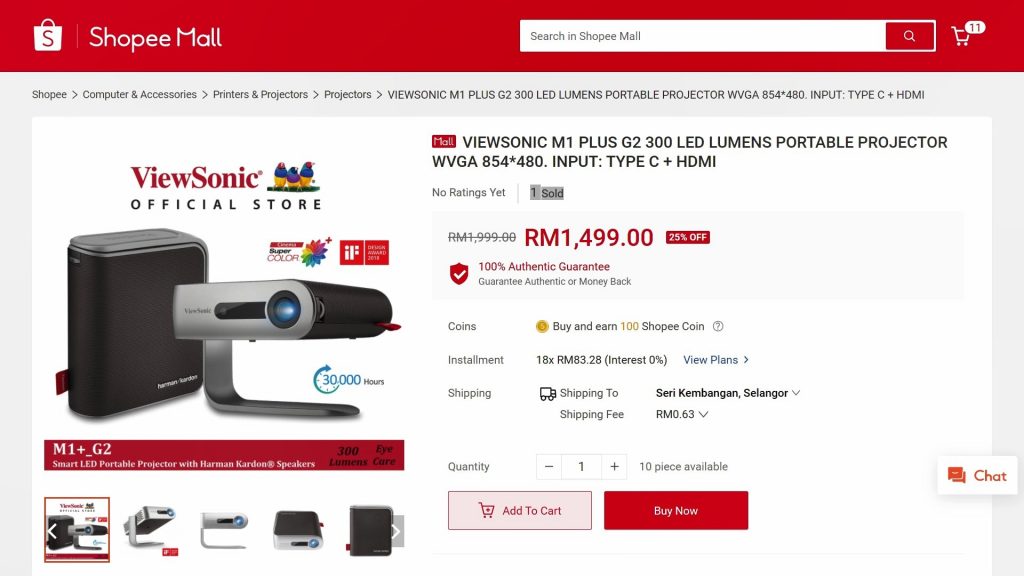 Review - ViewSonic M1 Plus G2 Smart LED Portable Projector 33