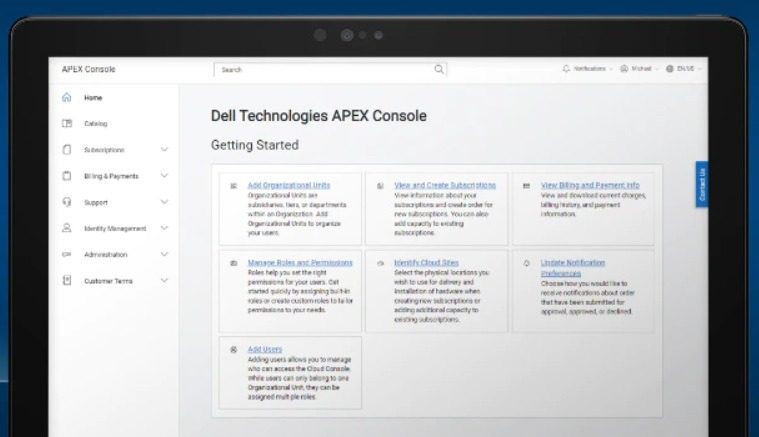 Dell Technologies APEX Console