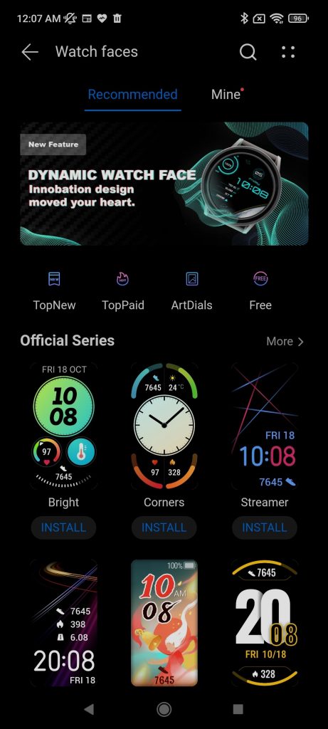HONOR Band 6 Interface 2