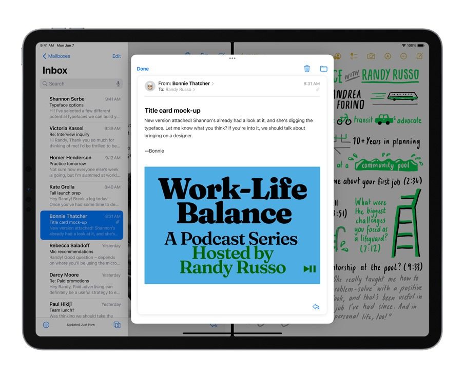 iPadOS 15 Split View