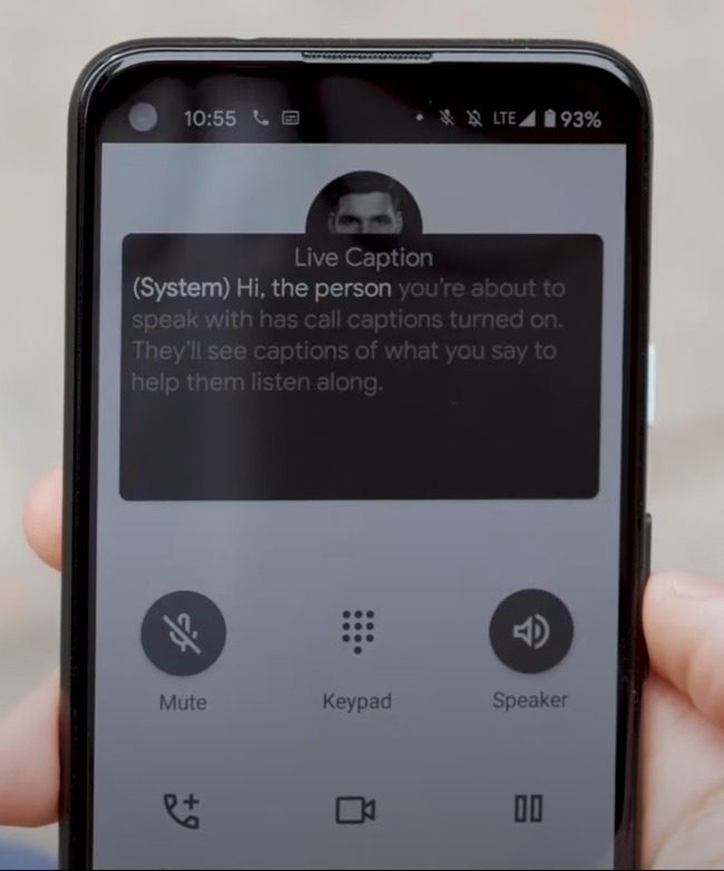 Google Pixel 6 Live Caption