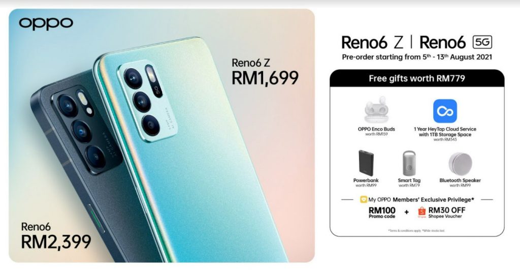 OPPO Reno6 Series Price Gifts