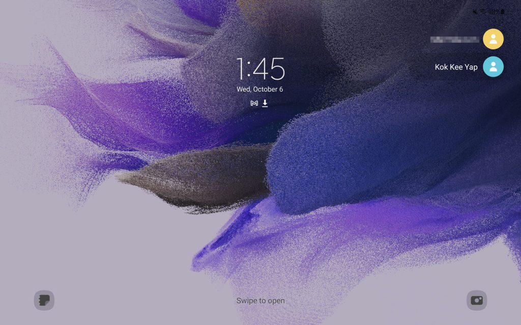 Samsung Galaxy Tab S7 FE change users