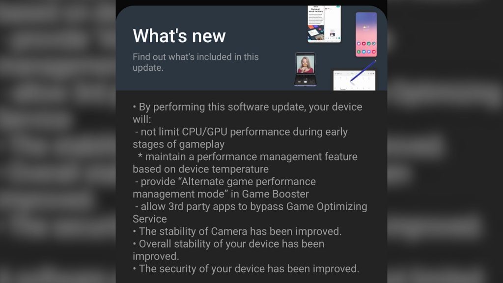 Samsung GOS update benchmark