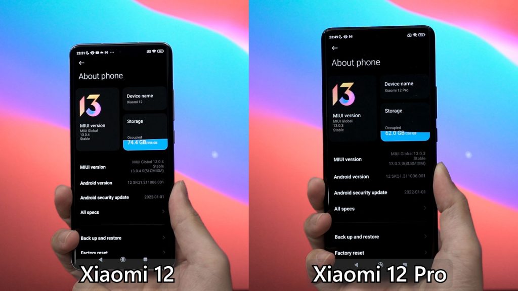 Xiaomi 12 Xiaomi 12 Pro