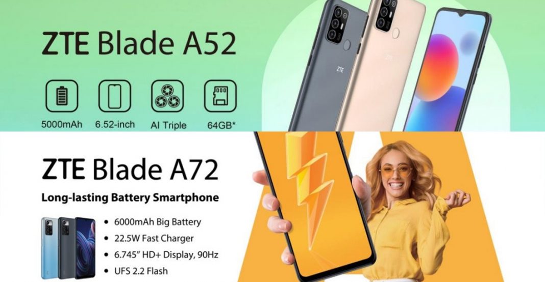 ZTE Blade A52 and A72 featured