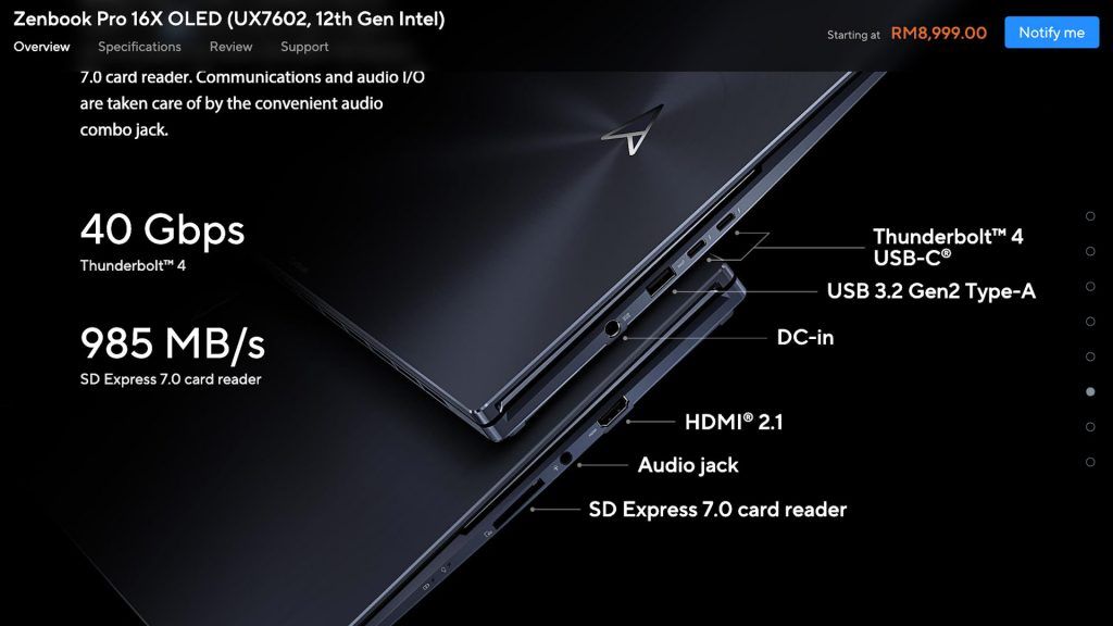 ASUS Zenbook Pro 16X OLED UX7602