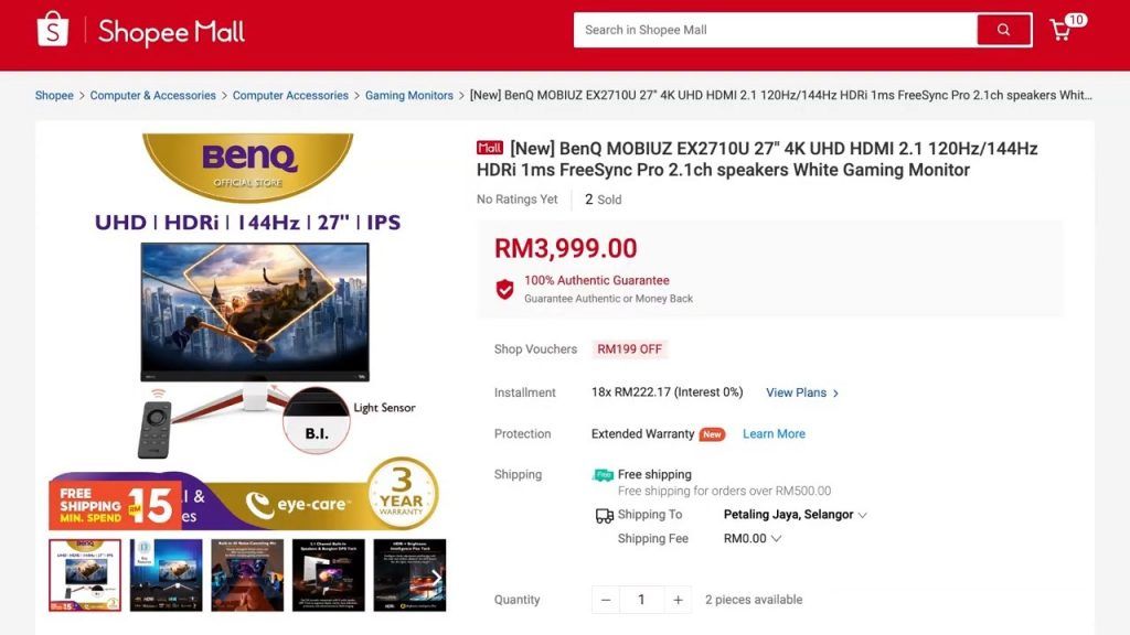 BenQ MOBIUZ EX2710U - Best 4K 144Hz Gaming Monitor for Console and PC 2022 42