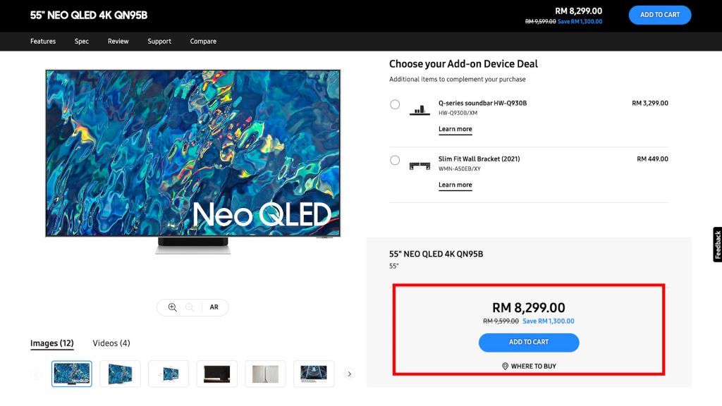 Samsung Neo QLED QN95B 55 inch