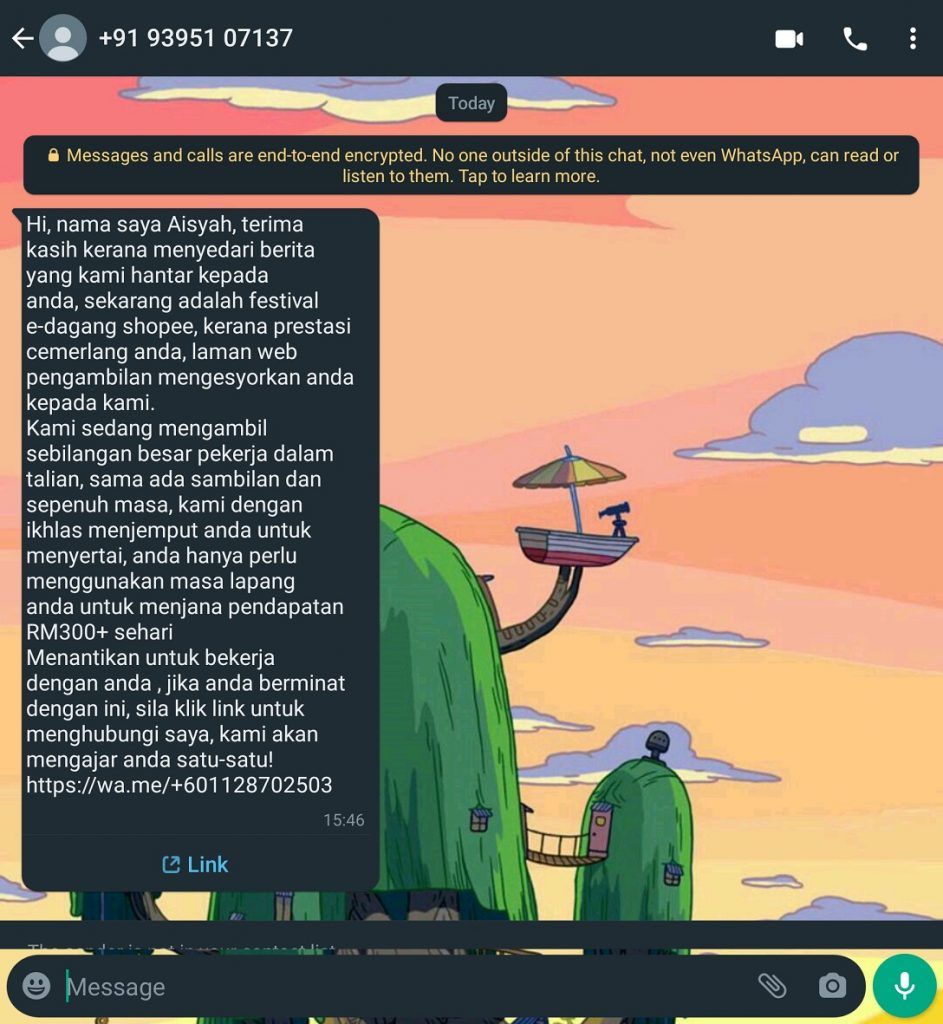 Whatsapp Scam 2