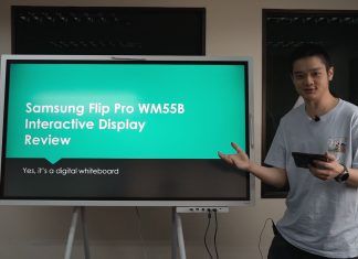 Review – Samsung Flip Pro 55″ WM55B with Connectivity Tray Digital Flipchart Samsung Flip Pro 55-inch WM55B
