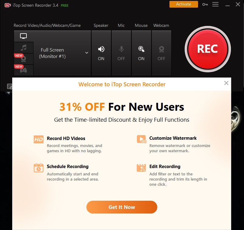 iTop Screen Recorder 1