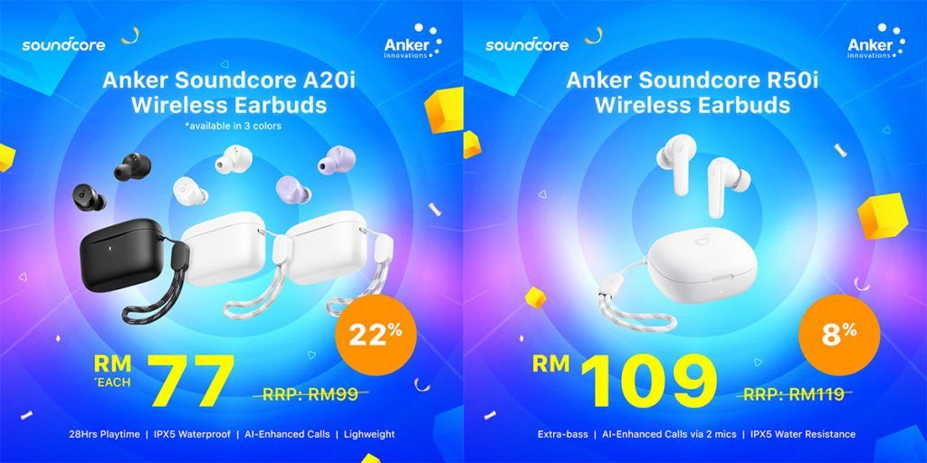 Anker Soundcore A20i and R50i earbuds 7.7 sales 2023 1