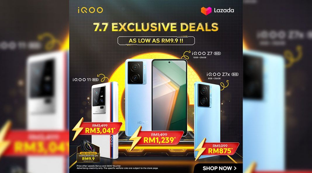 iQOO 7.7 Exclusive Deals on Lazada 2023 featured