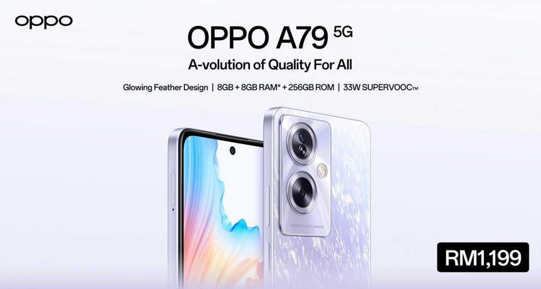 OPPO A79 5G smartphone launch Malaysia featured