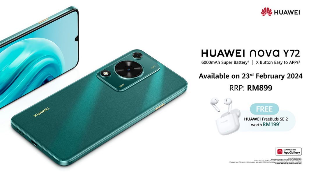 HUAWEI nova Y72 Malaysia launch price featured
