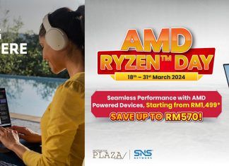New AMD Ryzen™ Day promo is here to offer you AMD Ryzen™ processor-powered Windows 11 laptop with up to RM570 discount AMD Ryzen Day Promo Banner NBPlaza SNS Network (1)