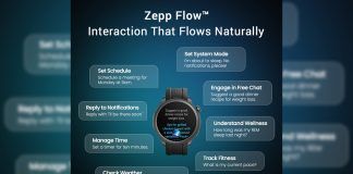 Amazfit Balance model smartwatch Zepp Flow update 1
