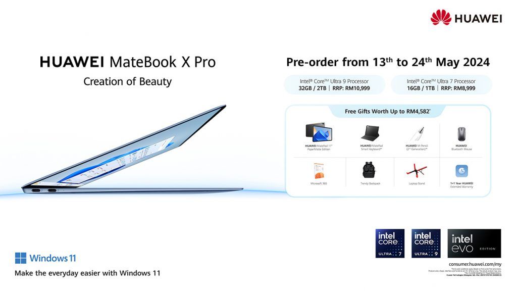 HUAWEI MateBook X Pro pre-order Malaysia featured