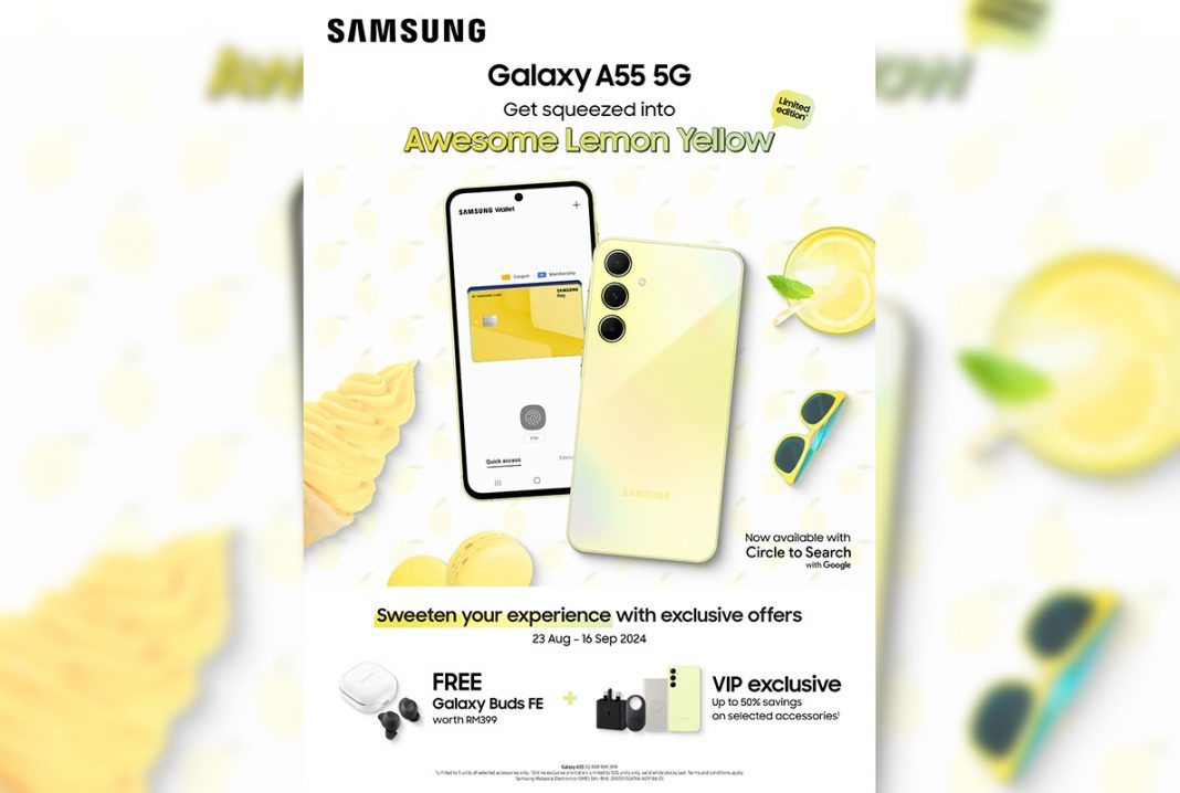 Samsung Galaxy A55 Awesome Lemon edition launched featured Samsung Galaxy A55 Awesome Lemon edition launched featured