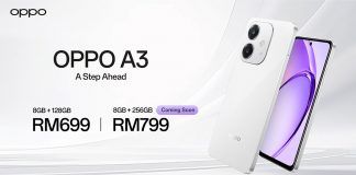 OPPO A3 smartphone Malaysia price featured