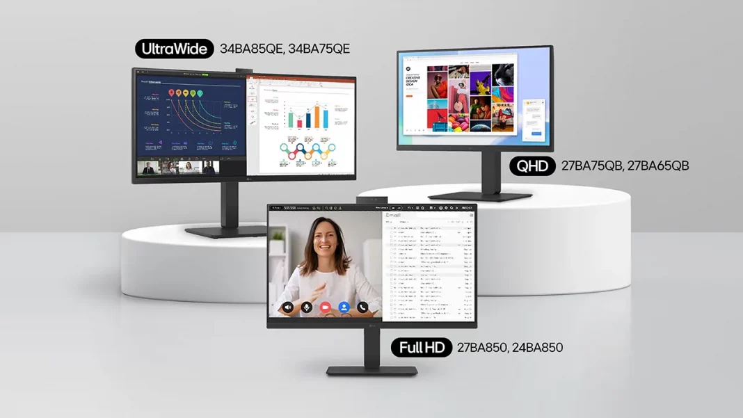 LG new business monitors lineup announced Nov 2024 featured