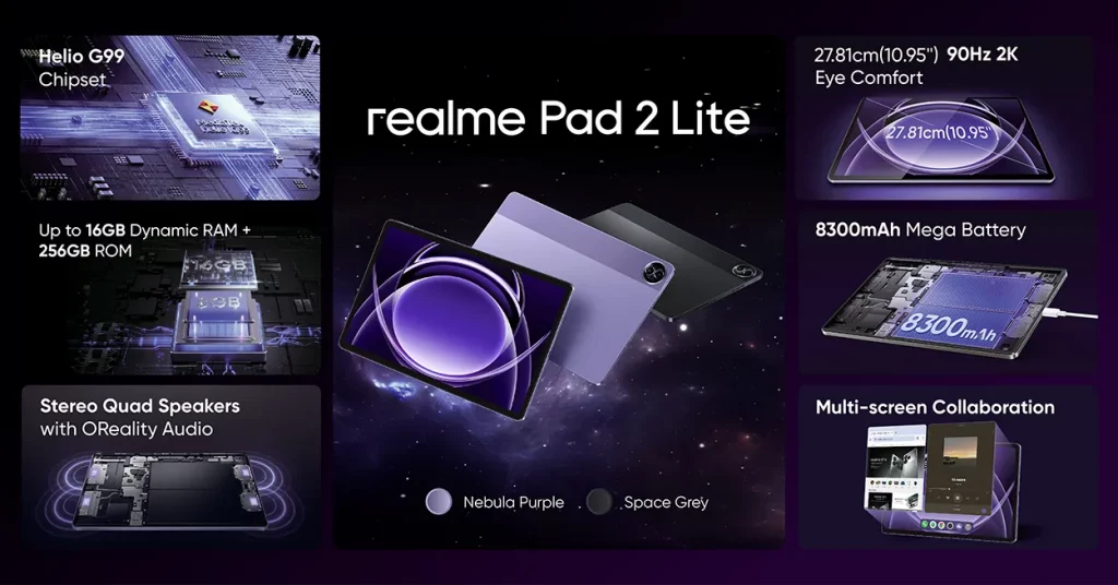 realme Pad 2 Lite and Buds T310 launched Malaysia price 1