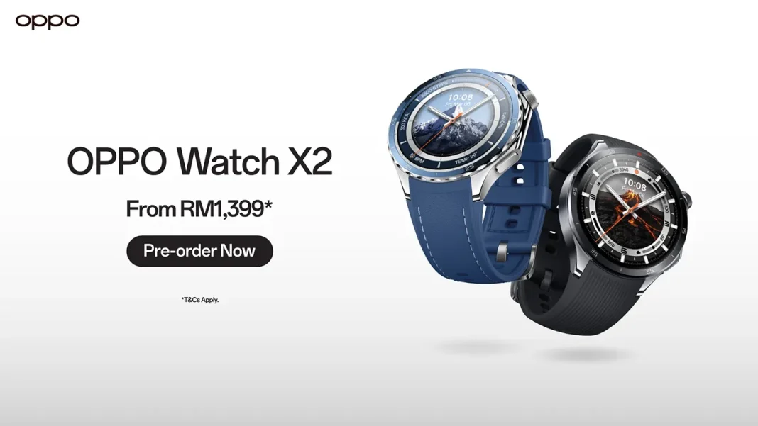 OPPO Watch X2 smartwatch pre-order price Malaysia featured