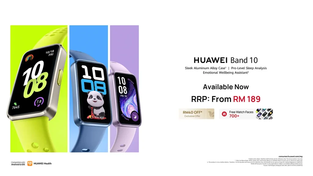HUAWEI Band 10 smartwatch launched Malaysia price featured