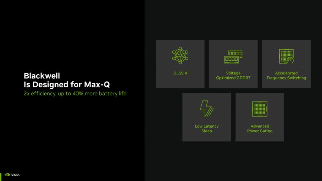 NVIDIA RTX 50-series laptop GPUs bring power savings alongside new graphical features 1