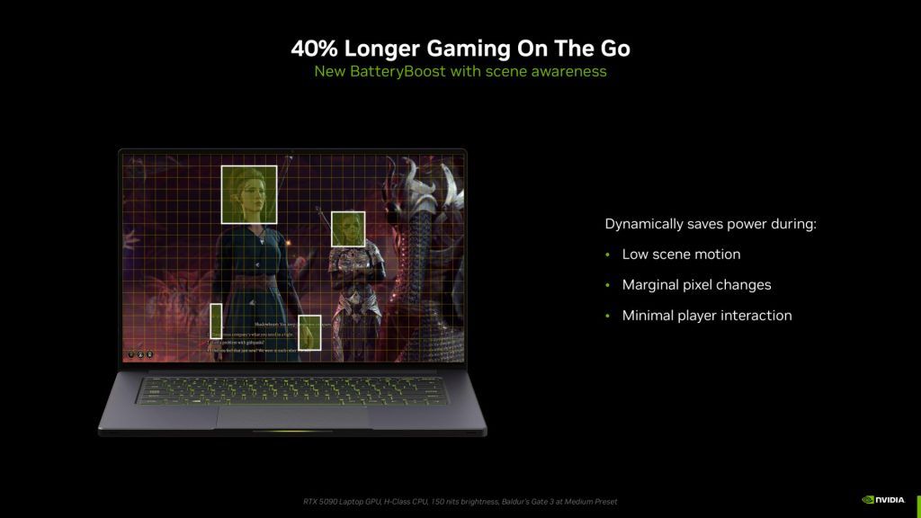 NVIDIA RTX 50-series laptop GPUs bring power savings alongside new graphical features 4