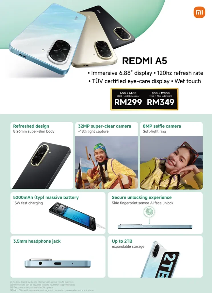 Xiaomi Redmi A5 smartphone launched Malaysia price 1