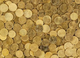 pile of gold round coins