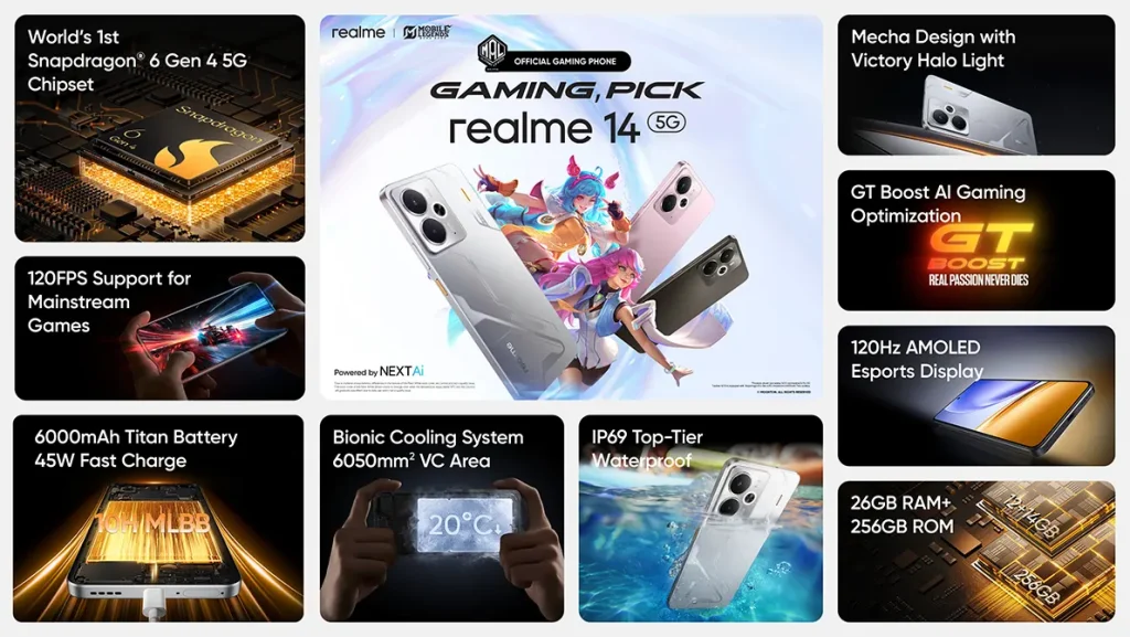 realme 14 series mid-range gaming smartphones launched Malaysia price 2