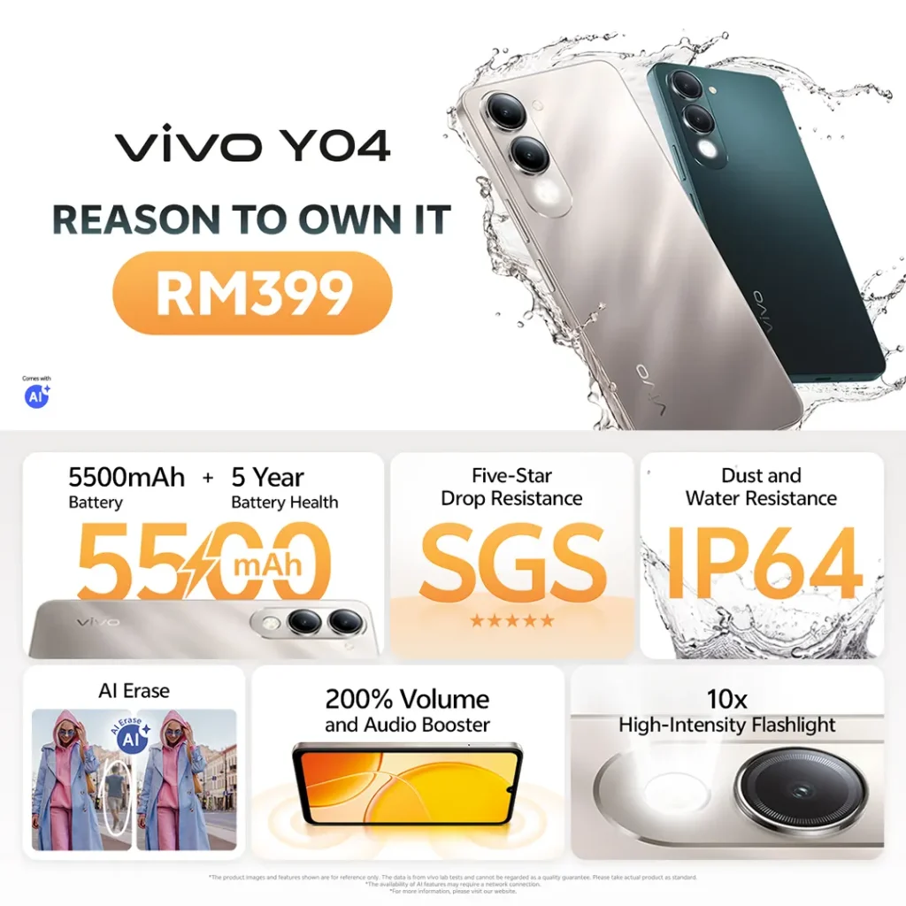 vivo Y04 smartphone launched Malaysia price 1