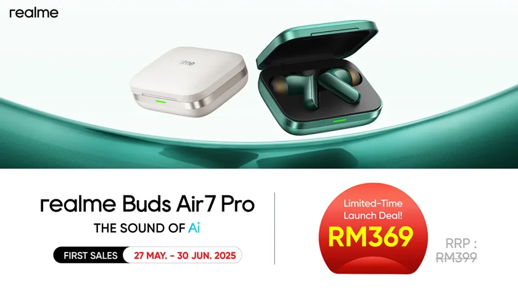 realme Buds Air7 Pro and Magnetic Cooling Clip launched Malaysia price featured realme Buds Air7 Pro and Magnetic Cooling Clip launched Malaysia price featured