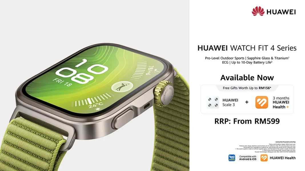 HUAWEI WATCH FIT 4 Series smartwatches Malaysia price featured