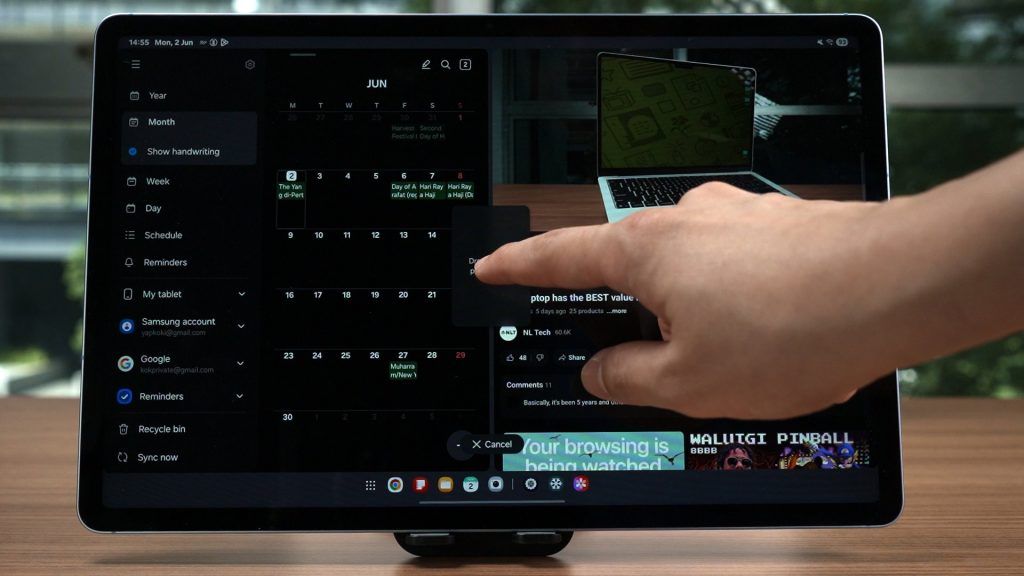 Samsung Galaxy Tab S10 FE+ - actually great screen! 9