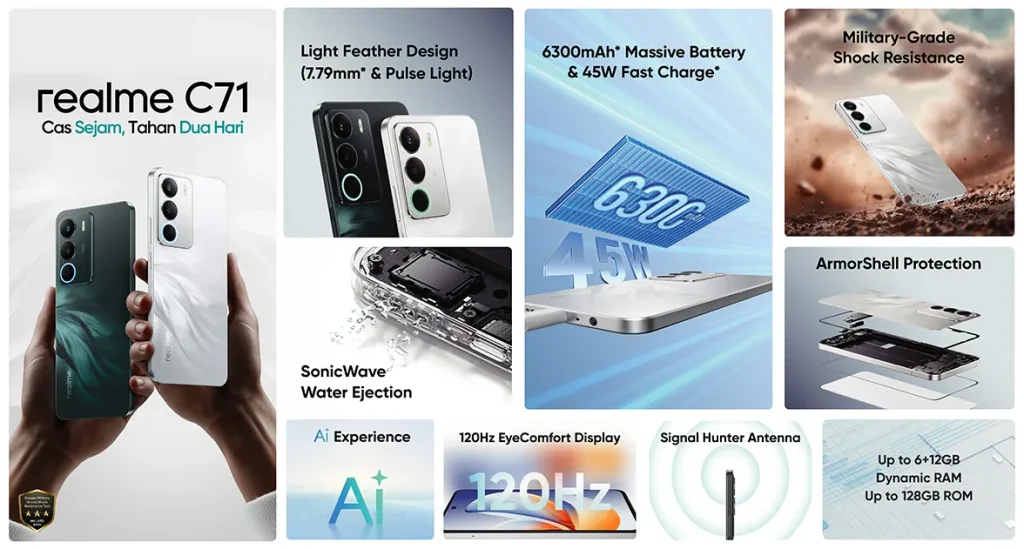realme C71 smartphone launched Malaysia price 1