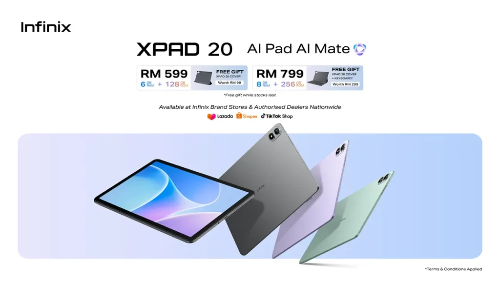 Infinix XPAD 20 tablet launched Malaysia price featured