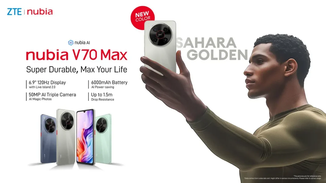nubia V70 Max smartphone Sahara Gold edition launched featured