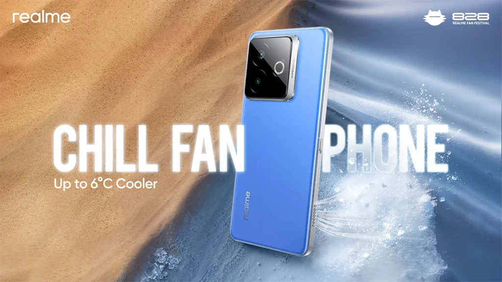 realme 15000mAh Ultra-High-Density Battery and Chill Fan Phone showcased 1